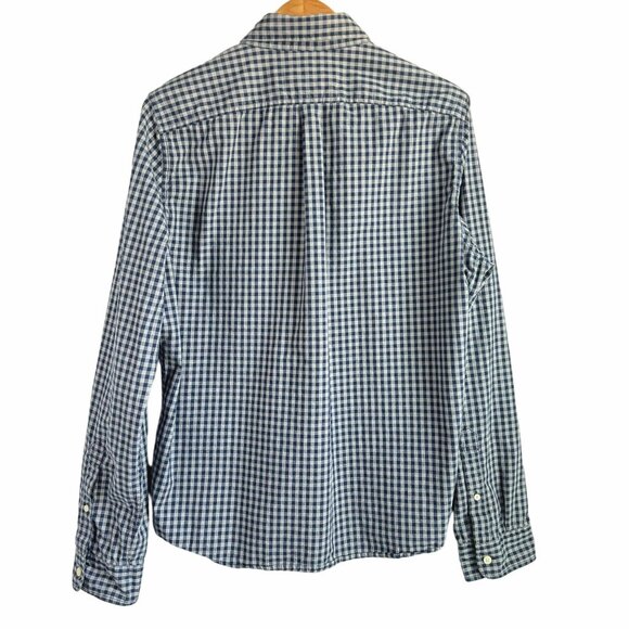 Abercrombie & Fitch Men's Blue Gingham Long Sleeve Muscle Fit Shirt Size XXL - Picture 10 of 15